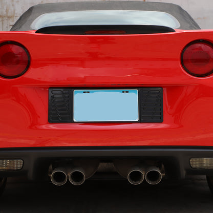 Black Aluminum alloy Rear License Plate Frame Trim For Corvette C6 2005-13 US 16
