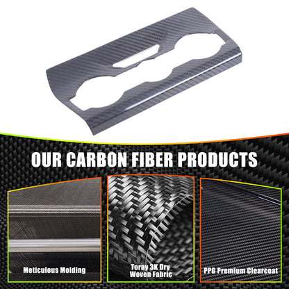Real Carbon Fiber Air Condition Panel Trim Cover for Subaru Forester 19-24 6