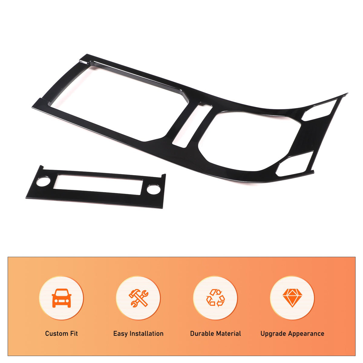 Glossy Piano Black Center Console Panel Trim For Land Rover Evoque L538 2012-18 6
