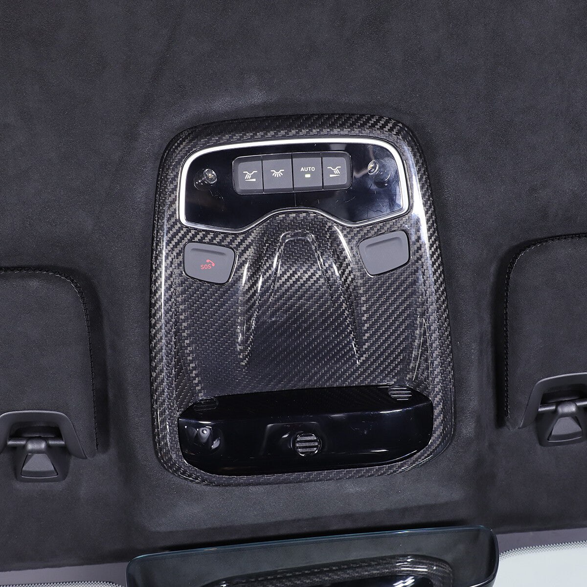 Real Carbon Fiber Overhead Reading Lamp Light Trim For Lotus EMIRA 2021-2025 US 2