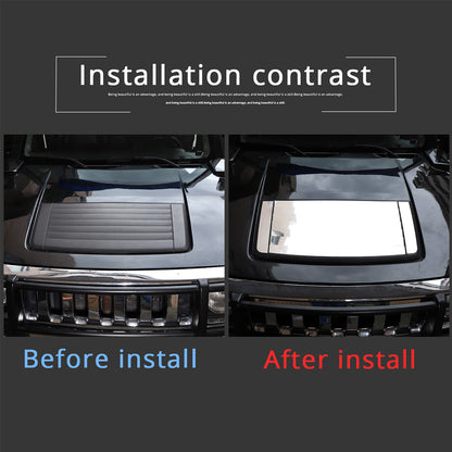 9PCS Steel Hood Engine Air Vent Outlet Cover Trim Fit For Hummer H3 2005-2009 5