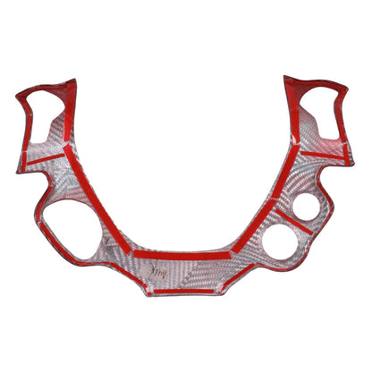Red Real Dry Carbon Fiber Steering Wheel Button Trim For Ferrari 458 2011-2016 11
