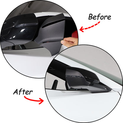Matte Real Carbon Fiber Interior Exterior Trim Cover For Corvette C8 2020-25 141