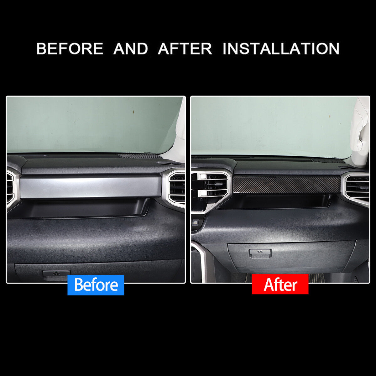 ABS Carbon Fiber Interior Set Cover Trim Kit For Toyota Tundra Sequoia SR 22+ - Styles 1-5 181