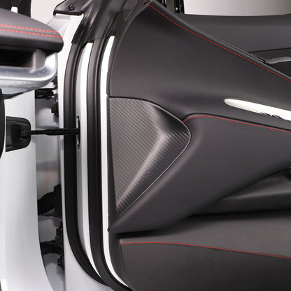 Matt Real Carbon Fiber Dashboard Anti-collision Door Trim Cover For Corvette C8 12