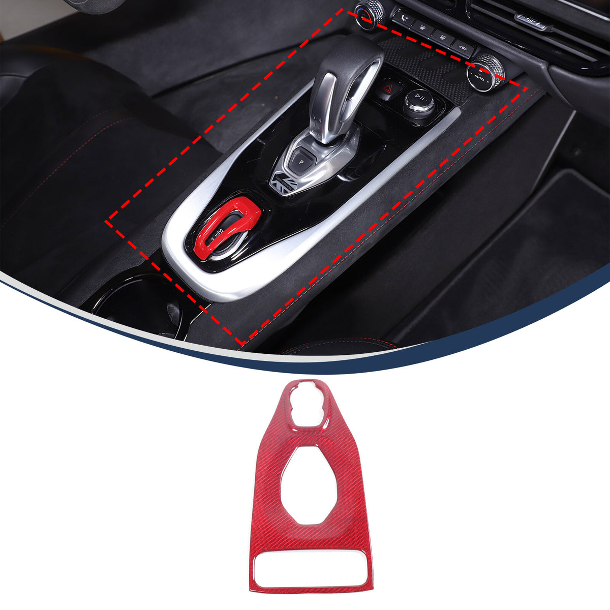 Red Real Carbon Fiber Interior Exterior Conosle Trim Cover For Lotus EMIRA 21-25 150