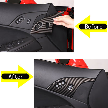 ABS Carbon Fiber Interior Exterior Cover Trim Kit For Corvette C6 2005-2013 50