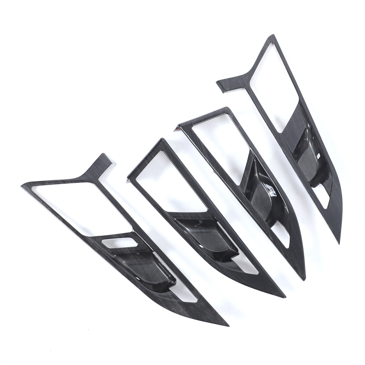 Black Grain Interior Door Handle Cover Trim For BMW X1 U11 /X2 U12 2023+ 7