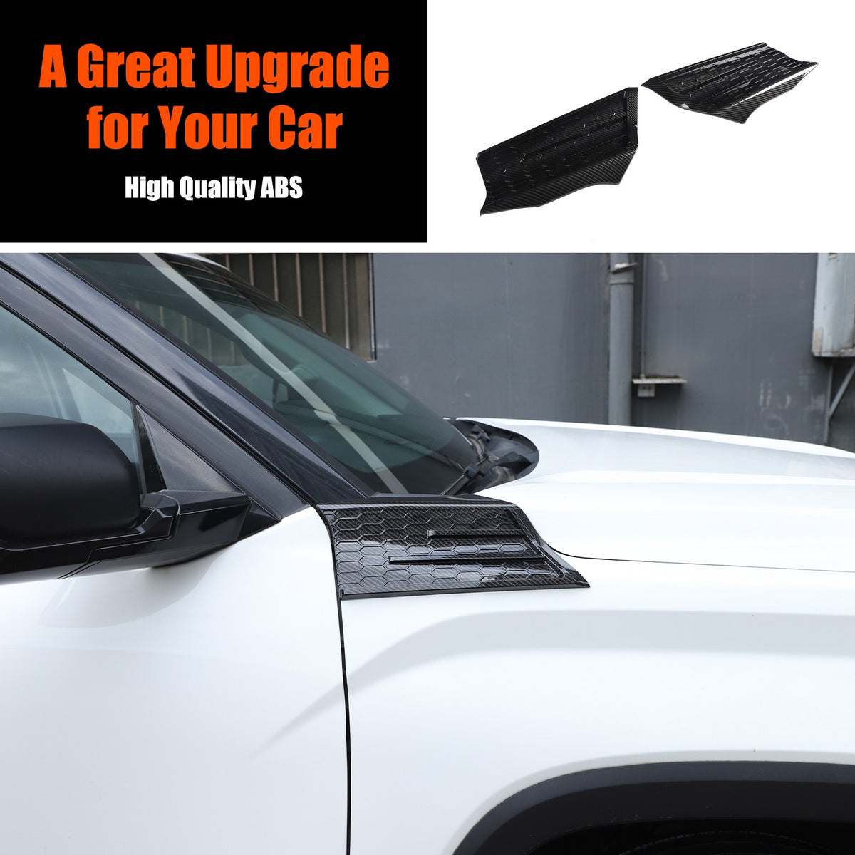 Carbon Fiber Style Fender Upper Decor Cover Trim For Toyota Tundra 2022+ 14