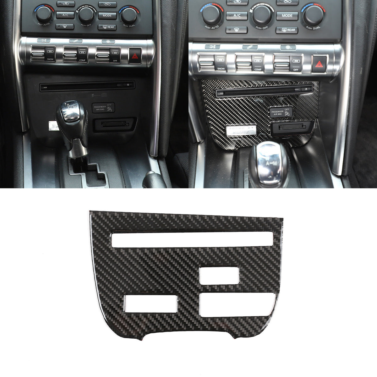 Carbon Interior Cover Trim Car Modified Decoration Sets For Nissan GTR R35 08-16 8