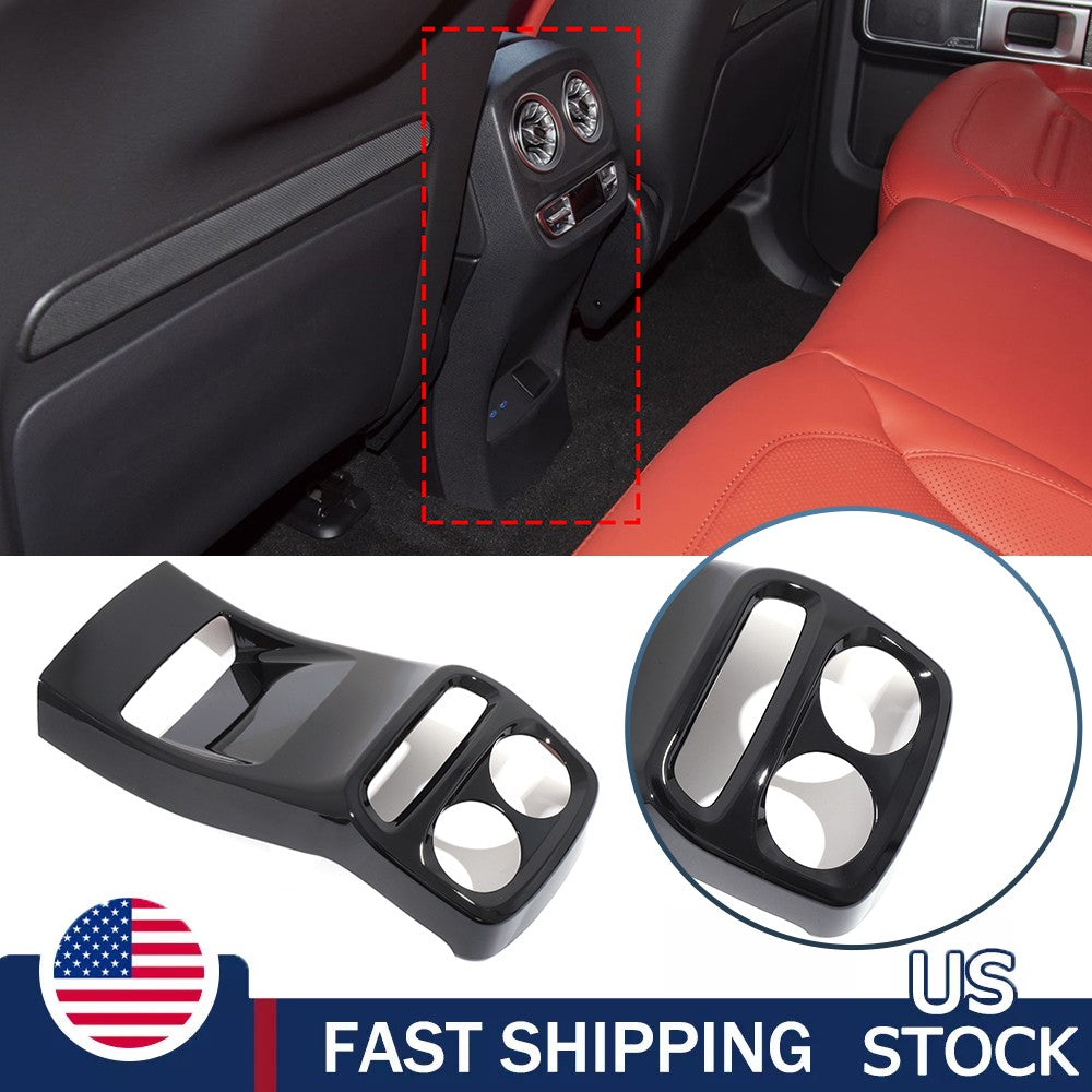 Glossy Piano Black Rear Air Vent Kick Guard Panel Trim For Benz G-Class 2025+ US 1