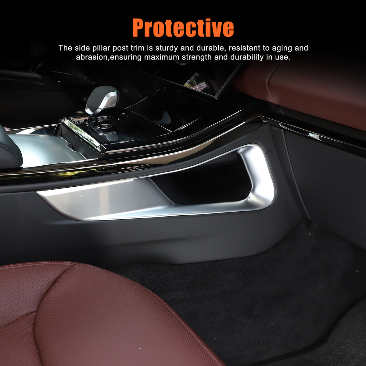 Silver ABS Center Console Gear Shift Strip Trim For Range Rover Sport 23+ 16