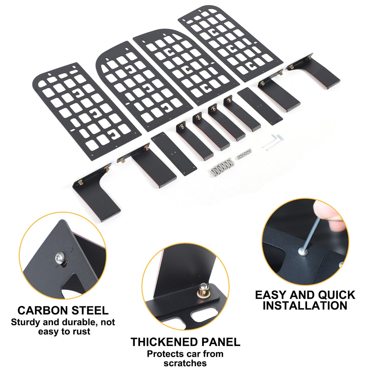 Carbon Steel Aluminum Rear Side Window Molle Panel For Hummer H3 2005-09 5