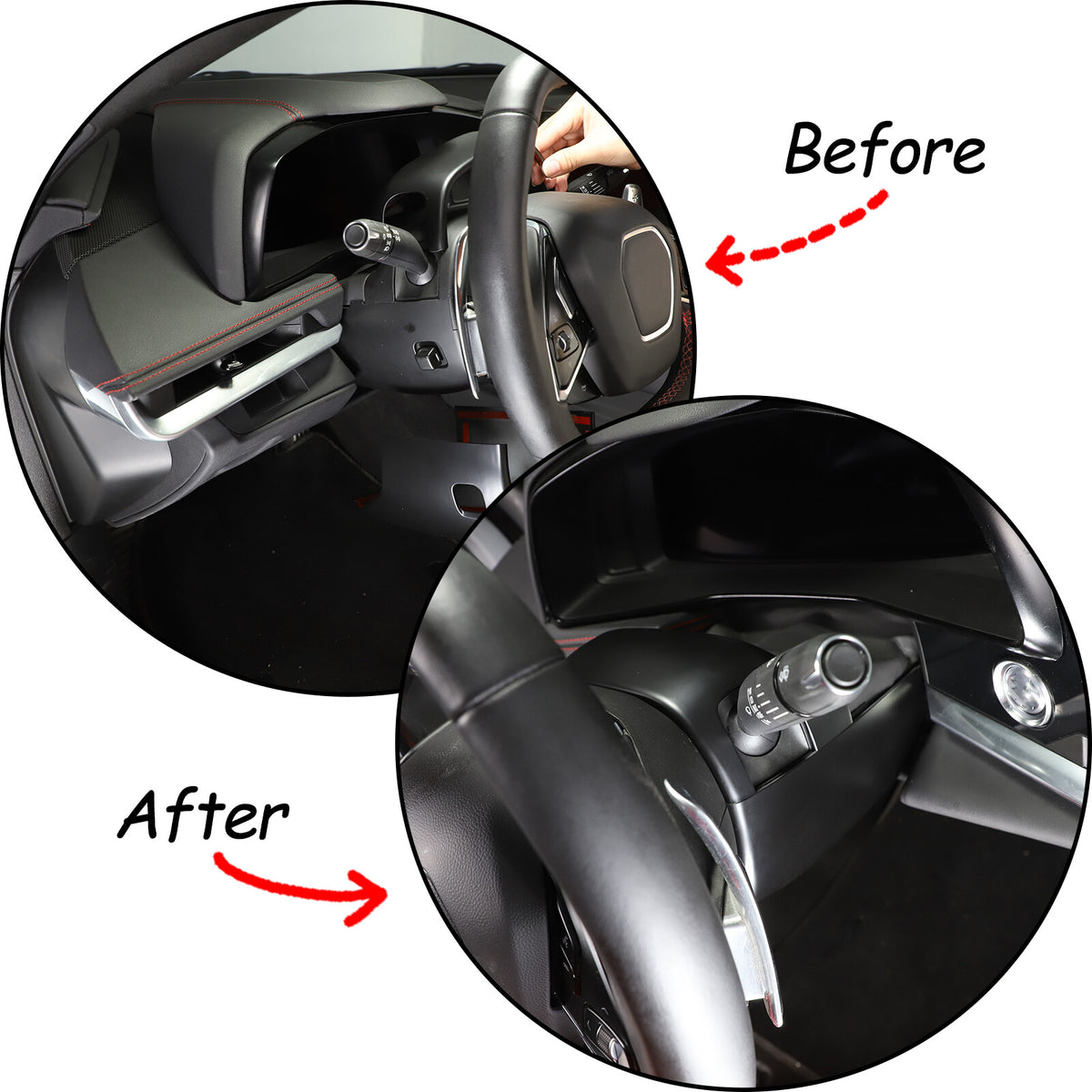 Matte Black ABS Full Interior Set Cover Trim Kit For Corvette C8 2020-25 - Styles 21-25 8
