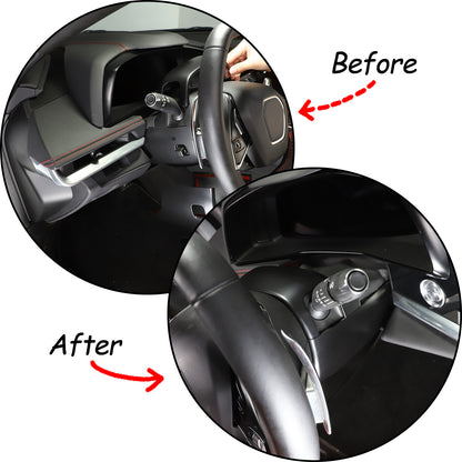 Matte Black ABS Full Interior Set Cover Trim Kit For Corvette C8 2020-25 - Styles 21-25 8