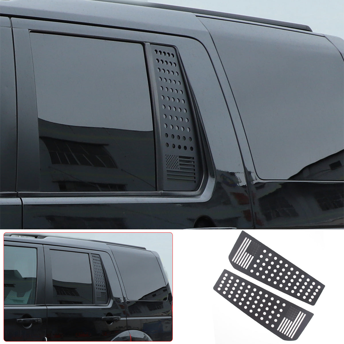 Rear Window Honeycomb Panel Trim For Land Rover Discovery 3/4 L319 2010-2016 US 1