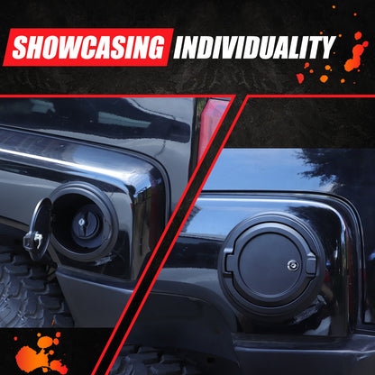 ABS+Aluminum Fuel Tank Lock Cover Trim Cap For Hummer H3 2005-2009 10