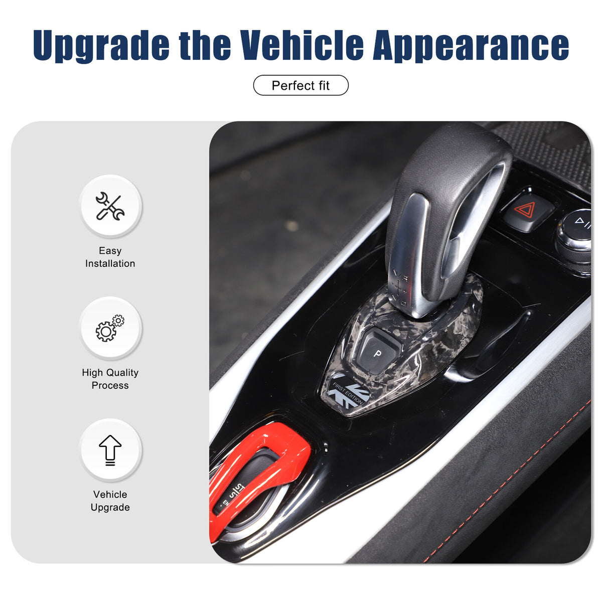 Forged Carbon Fiber Console Gear Base Cover Trim For Lotus Emira V6 I4 2023-2025 20