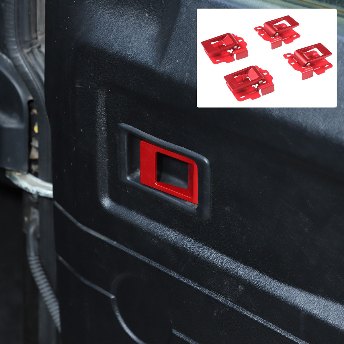 Replacement Red Steel Interior Door Handle For LR Defender L316 2004-2018 8