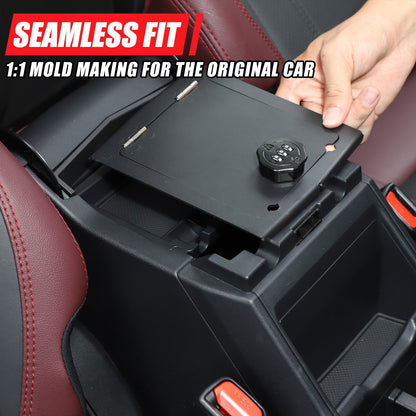 Alloy Center Console Safe GUN Storage Lock Box Tray For Subaru Forester SK 19-24 5