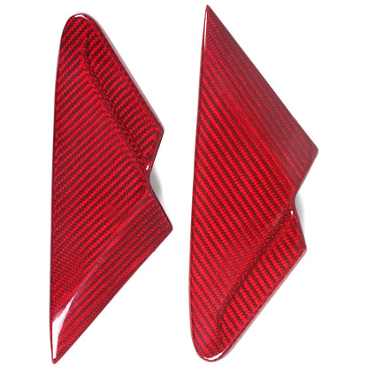 Red Real Carbon Fiber Front A-Pillar Triangle Trim For Subaru WRX Levorg 2022+ 4