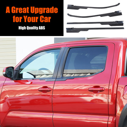 Black ABS Exterior Window Bottom Sill Trim Strip For Toyota Tacoma 2015-2022 9