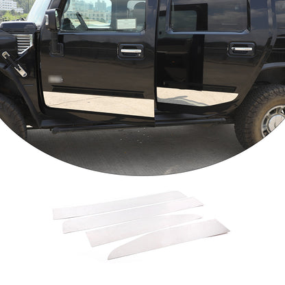 Stick-on Stainless Steel Side Accent Trim 4 Pc Fits Hummer H2 03-09 7