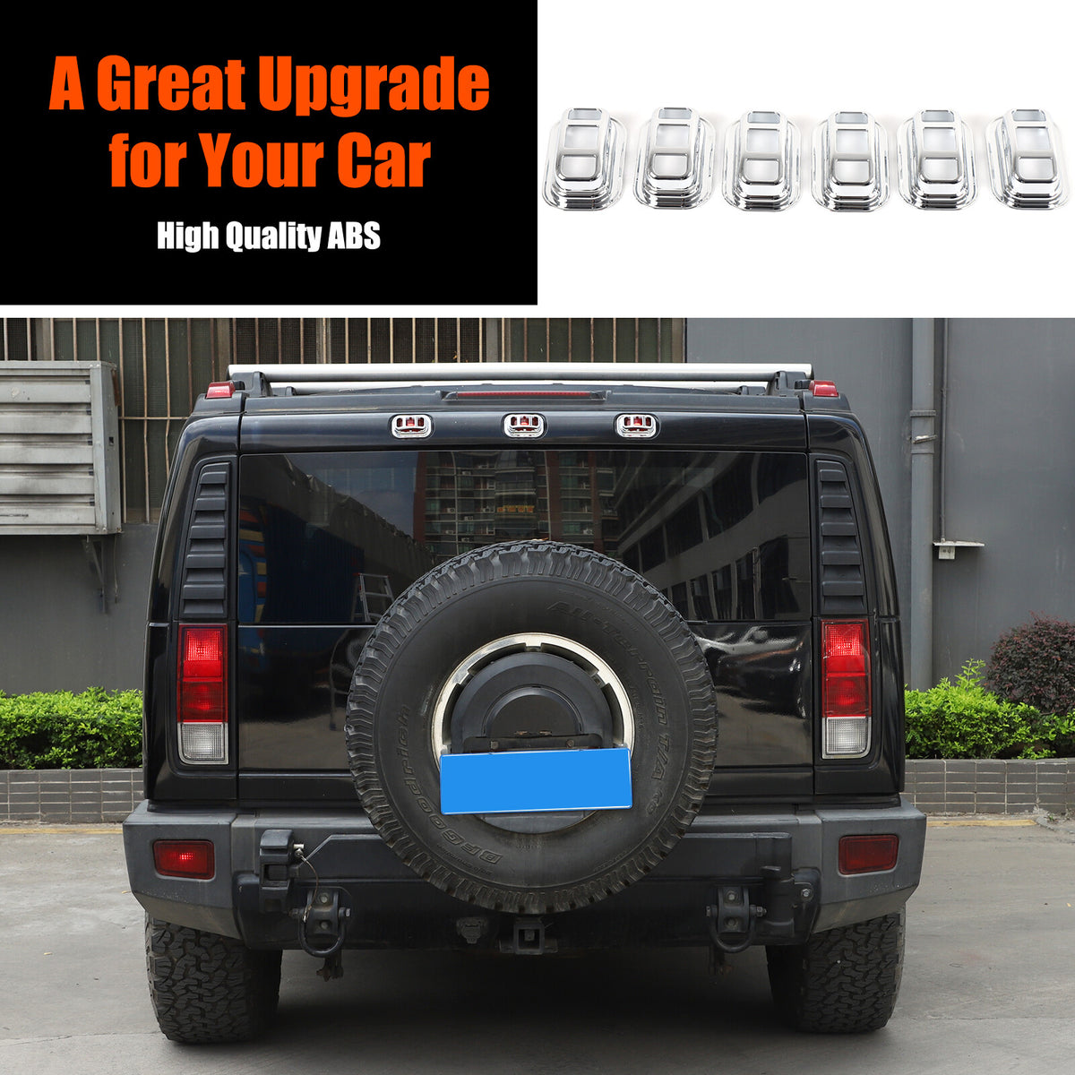Silver Chrome Exterior Door Handle Mirror Hood Vent Trim Kit For Hummer H2 03-09 132