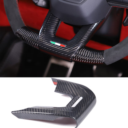 Real Carbon Fiber Steering Wheel U-shaped Cover For Lamborghini URUS 2018-2023 1