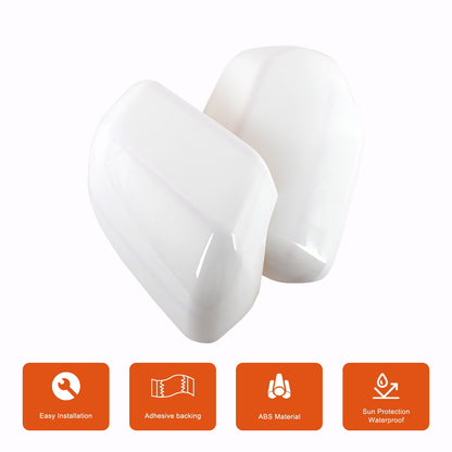 White ABS Exterior Rearview Mirror Cover Trim For Toyota Tundra/Sequoia 2022+ US 15
