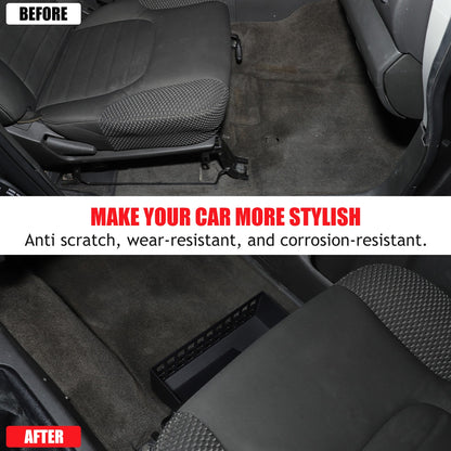 Aluminum Under Passenger Seat Storage Basket Tray For Nissan Frontier 2009-2017 4