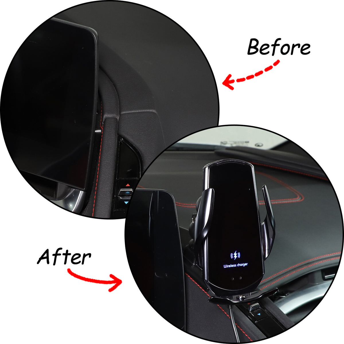Center Console Interior Dashboard Phone Holder Mount Bracket For Corvette C8 20+ 4