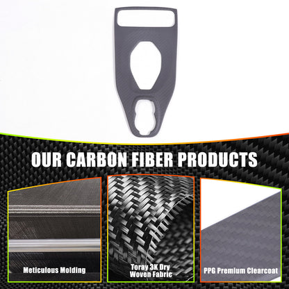 Matte Real Carbon Fiber Center Gear Shift Cover Trim For Lotus EMIRA V6 AT 21-25 8