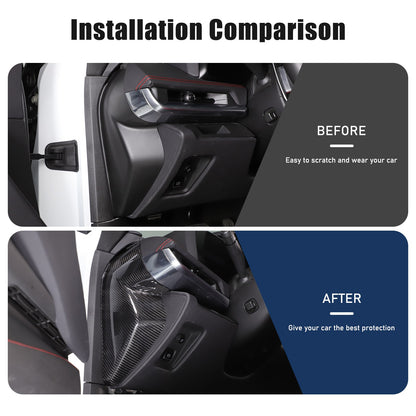 Real Carbon Fiber Interior Door Pillar Trim Cover For Corvette C8 2020+ 19