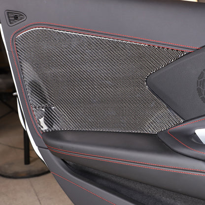 Carbon fiber Interior Door Large Panel Sticker Trim For Corvette C8 2020-2026 US 2