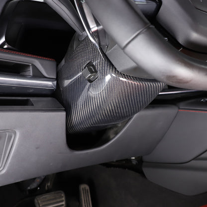 Real Carbon fiber Steering Wheel Upper & Lower Base Cover For Corvette C8 20-26 13