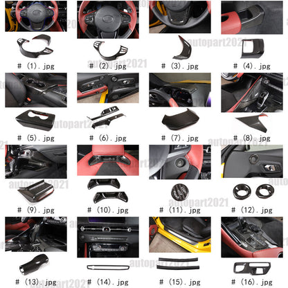 Real Carbon Fiber Full Interior Set Decor Trim Kit For Toyota Supra A90 MK5 19+ 2