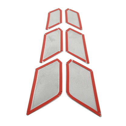Perforated Rear Hood Vent Inserts for 2020-2026 C8 Corvette Brushed Stainless 5