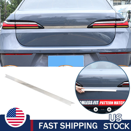 Silver Steel Rear Tail Light Lamp Strip Trim For BMW 7 Series G70 2023-2025 1