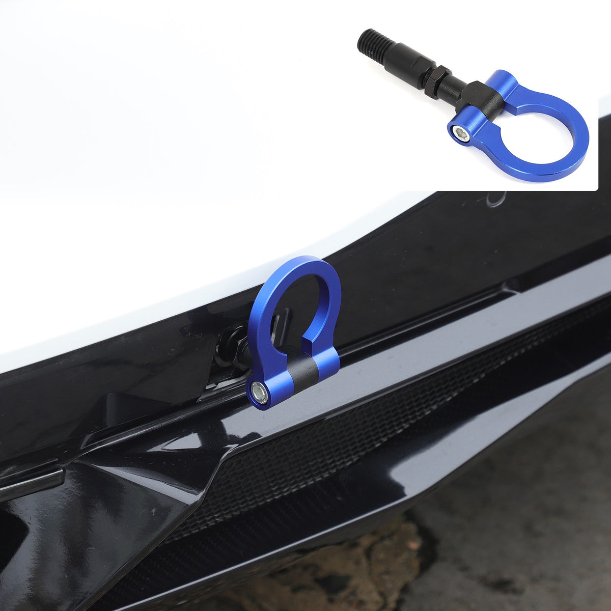 Blue Aluminum Front & Rear Track Racing Tow Hook Trailer For Corvette C8 2020+US 24