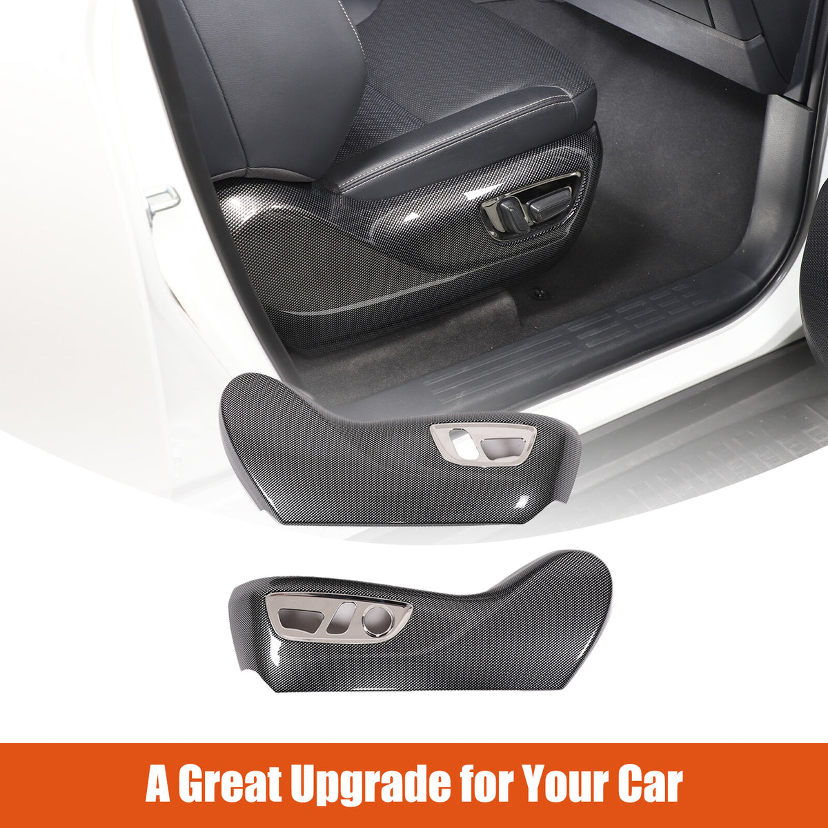 ABS Carbon Seat Adjustment Button Trim Cover For Toyota Land Cruiser LC250 24+ 17
