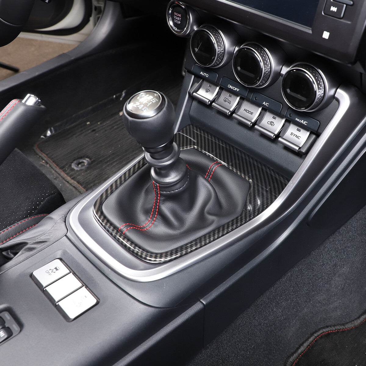 ABS Carbon Fiber Interior Center Console Trim Set Fits For GR86/BRZ 2022-2025 US - Variants 6-10 15