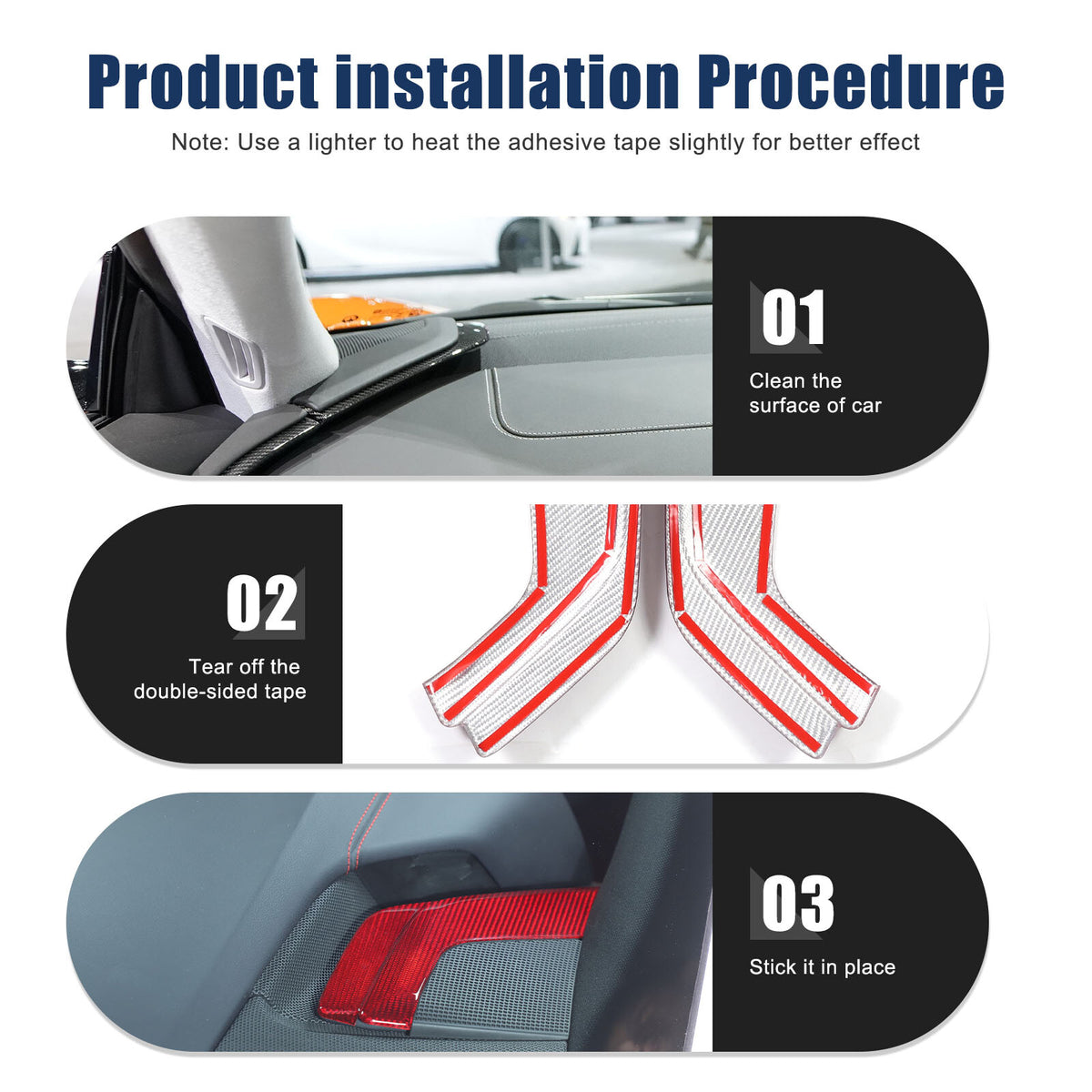 Red Real Carbon Fiber Center Console Dashboard Cover Trim For Corvette C8 20-26 10