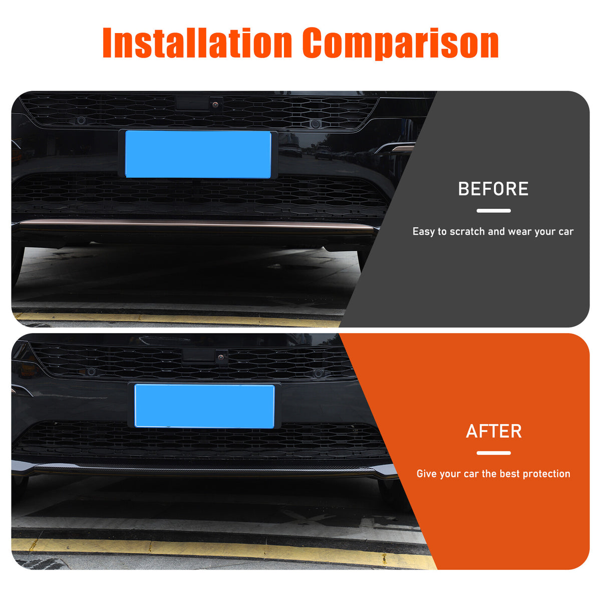 ABS Carbon Fiber Front Center Bumper Trim For LR Range Rover Sport L461 2023+ 15
