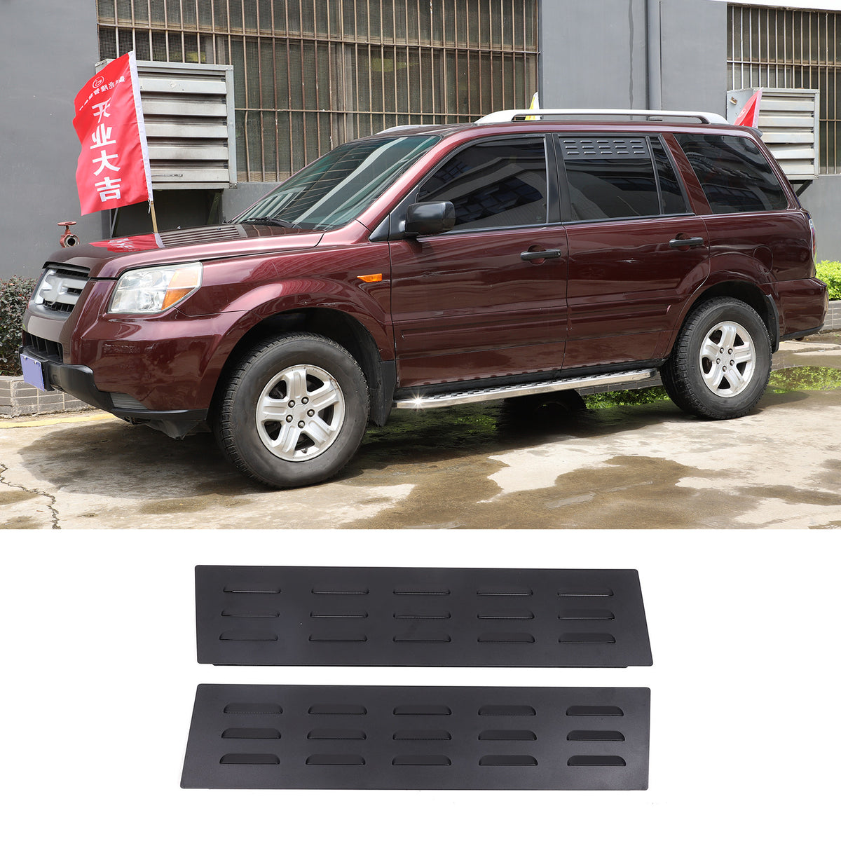 Alloy 2nd Row Alloy Door Window Air Vents Screens For Honda Pilot 2003-2008 15