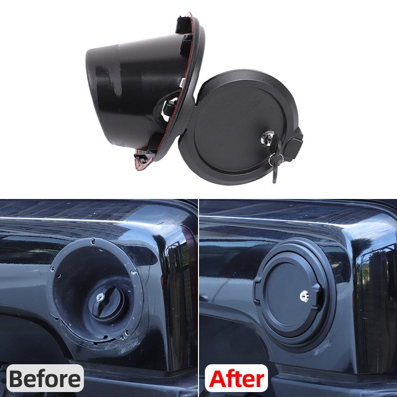 ABS+Aluminum Fuel Tank Lock Cover Trim Cap For Hummer H3 2005-2009 24