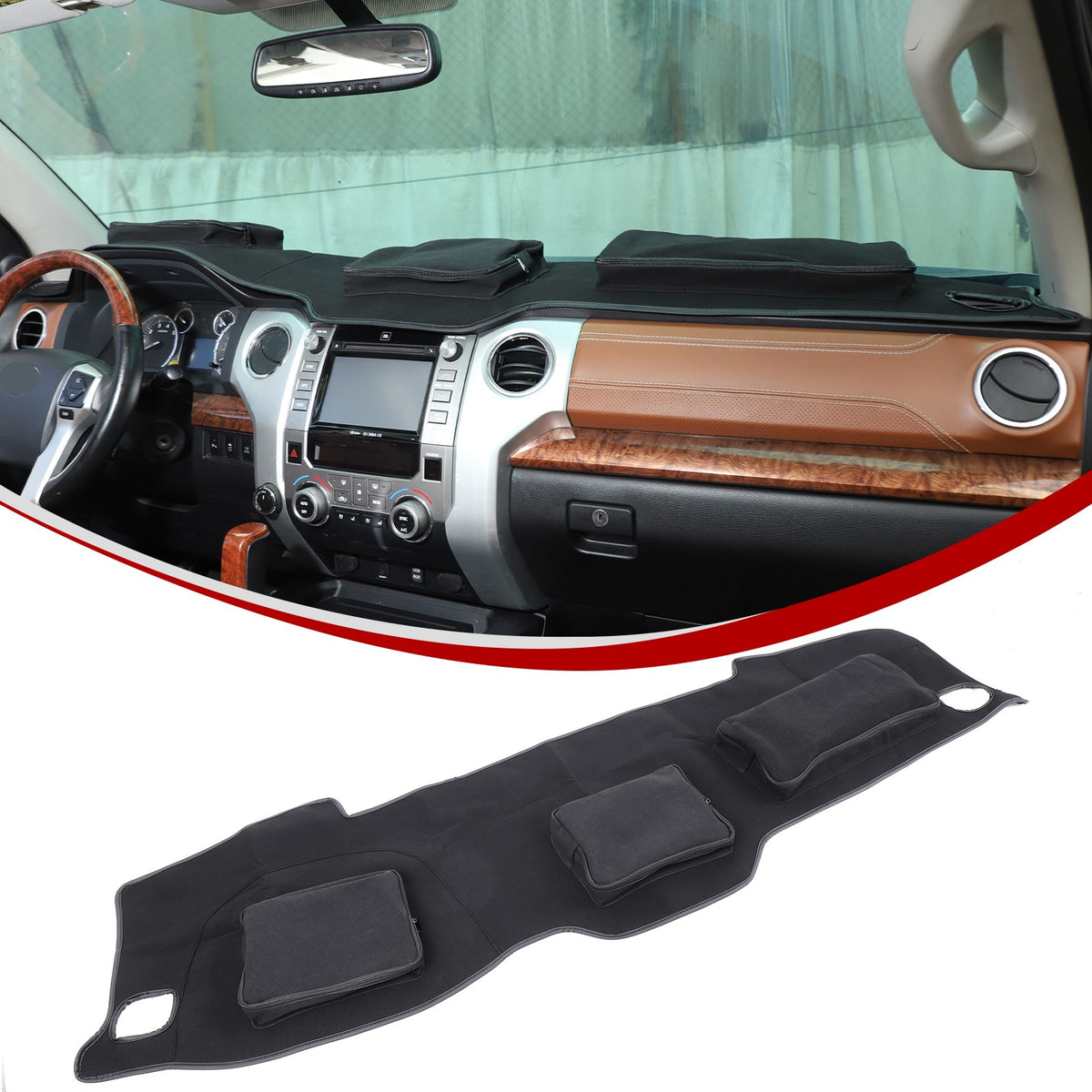 Interior Center Console Dashboard Storage Bag For Toyota Tundra 2007-2021 18