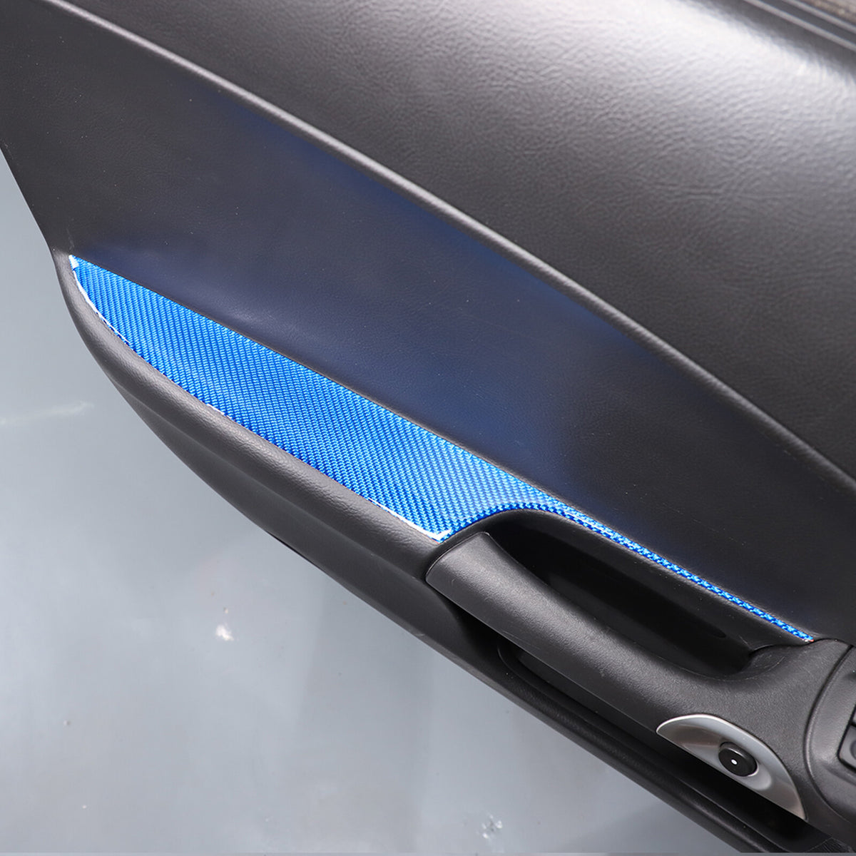 Blue Carbon Fiber Door Armrest Trim Panel For Corvette C6 2005-2013 6