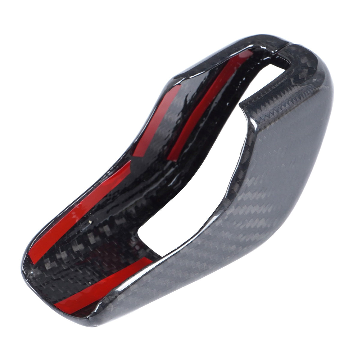 Real Carbon Fiber Center Gear Shift Knob Cover Trim For Jaguar F-TYPE X152 2013+ 7