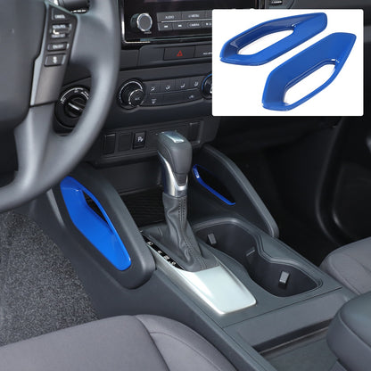 ABS Blue Center Console Side Armrest Frame Trim For Nissan Frontier 2022+ US 22